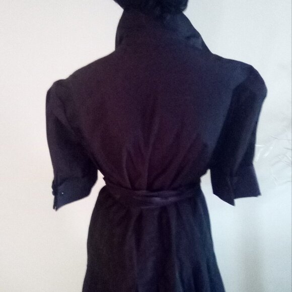 Jones New York Taffeta Wrap Burgundy Shimmery 50's Style Dress Size 8 - Picture 4 of 7